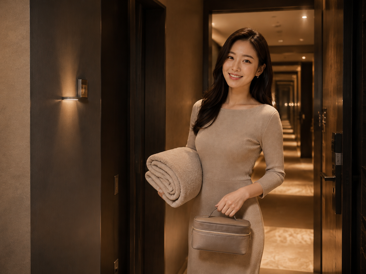 서울 강북구 방문 홈케어 일정을 준비하는 젊은 성인 한국 여성 관리사